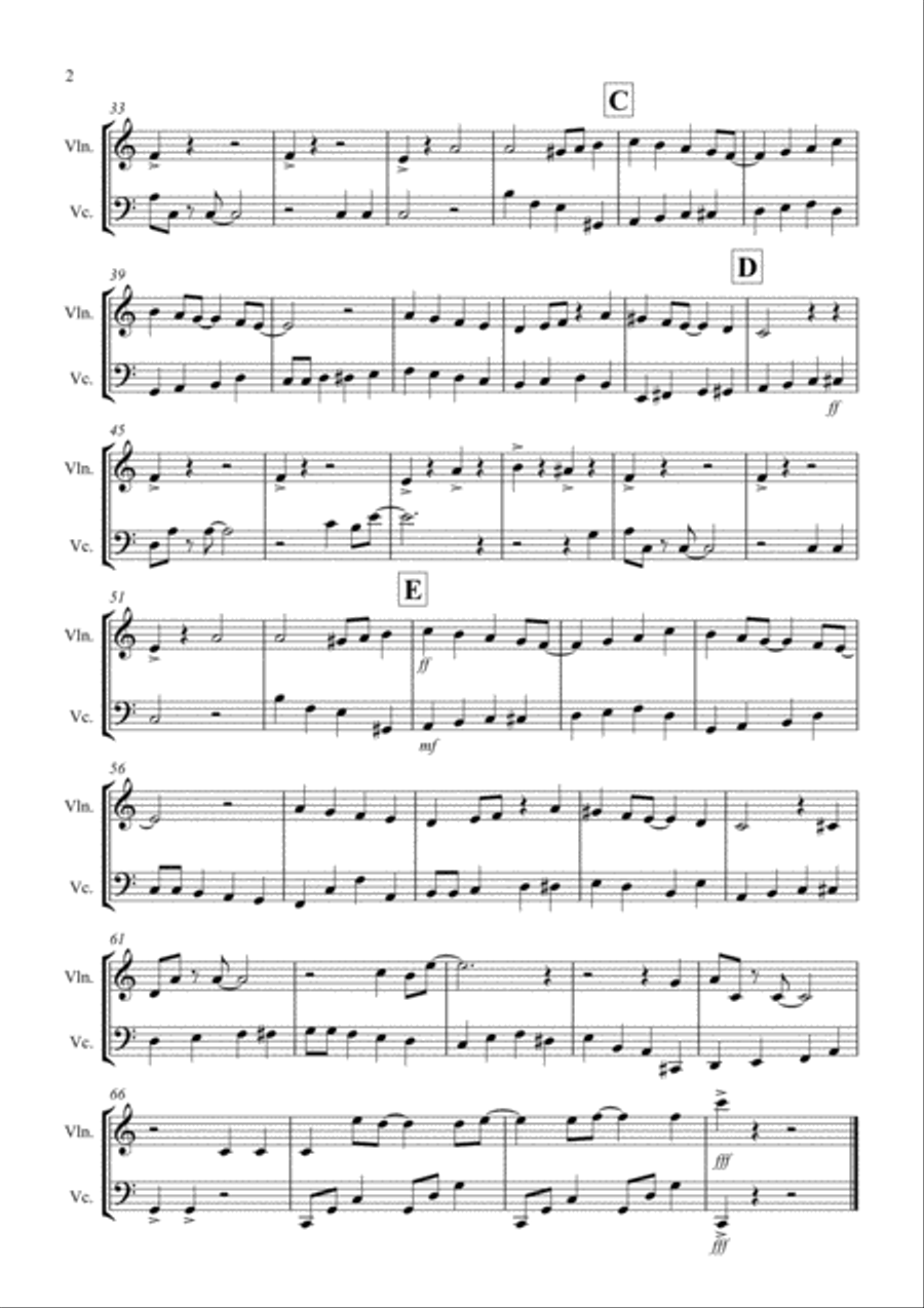 Fly Me To The Moon (In Other Words) String Duet scores gallery preview page 2