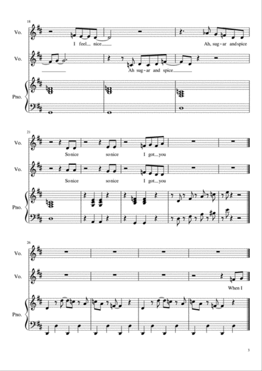I Got You (I Feel Good) Vocal Duet scores gallery preview page 3