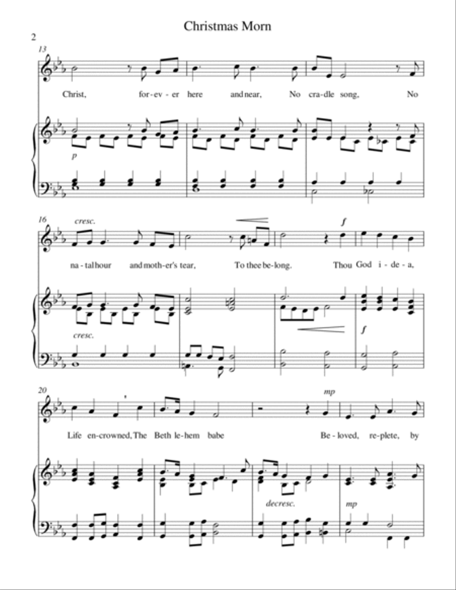 Christmas Morn medium voice Medium Voice scores gallery preview page 3