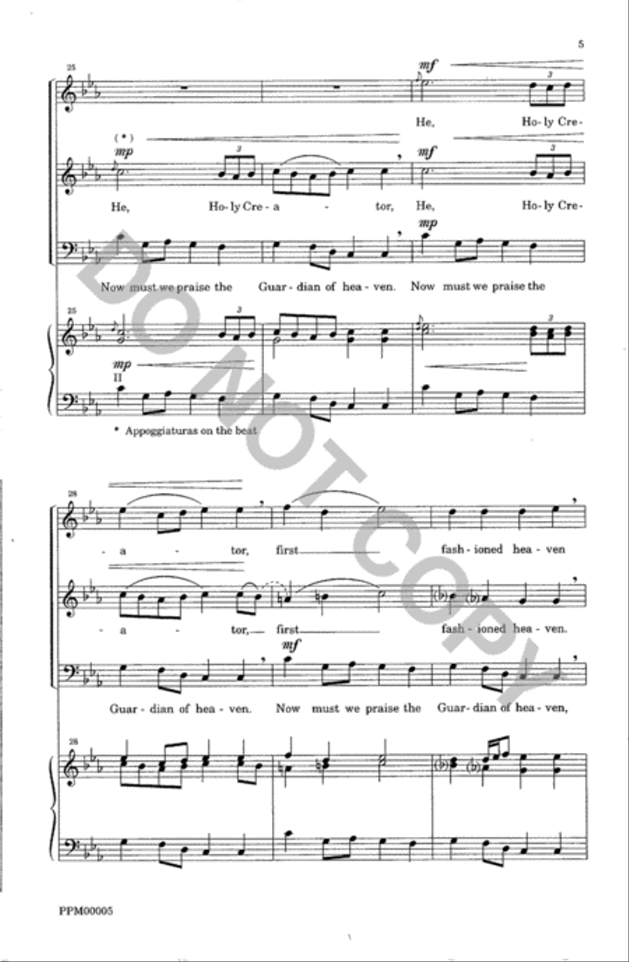 Three Celtic Prayers - III. Caedmon's Hymn 3-Part scores gallery preview page 6