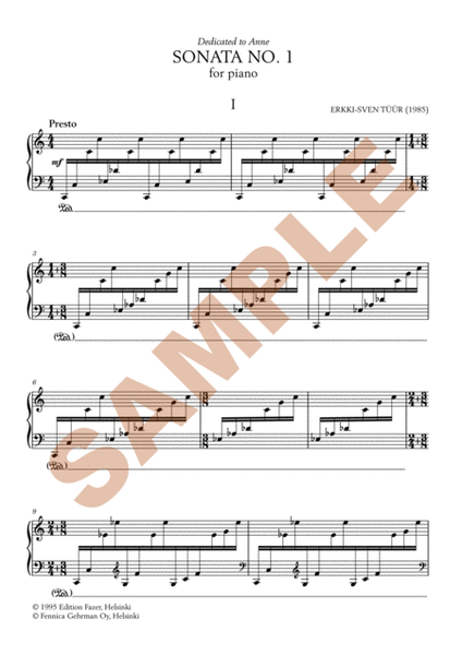 Sonata no. 1 for piano (1985)