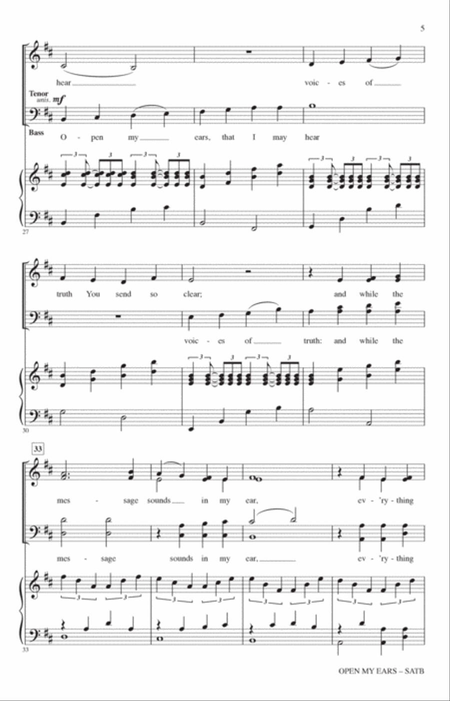 Open My Ears 4-Part scores gallery preview page 4