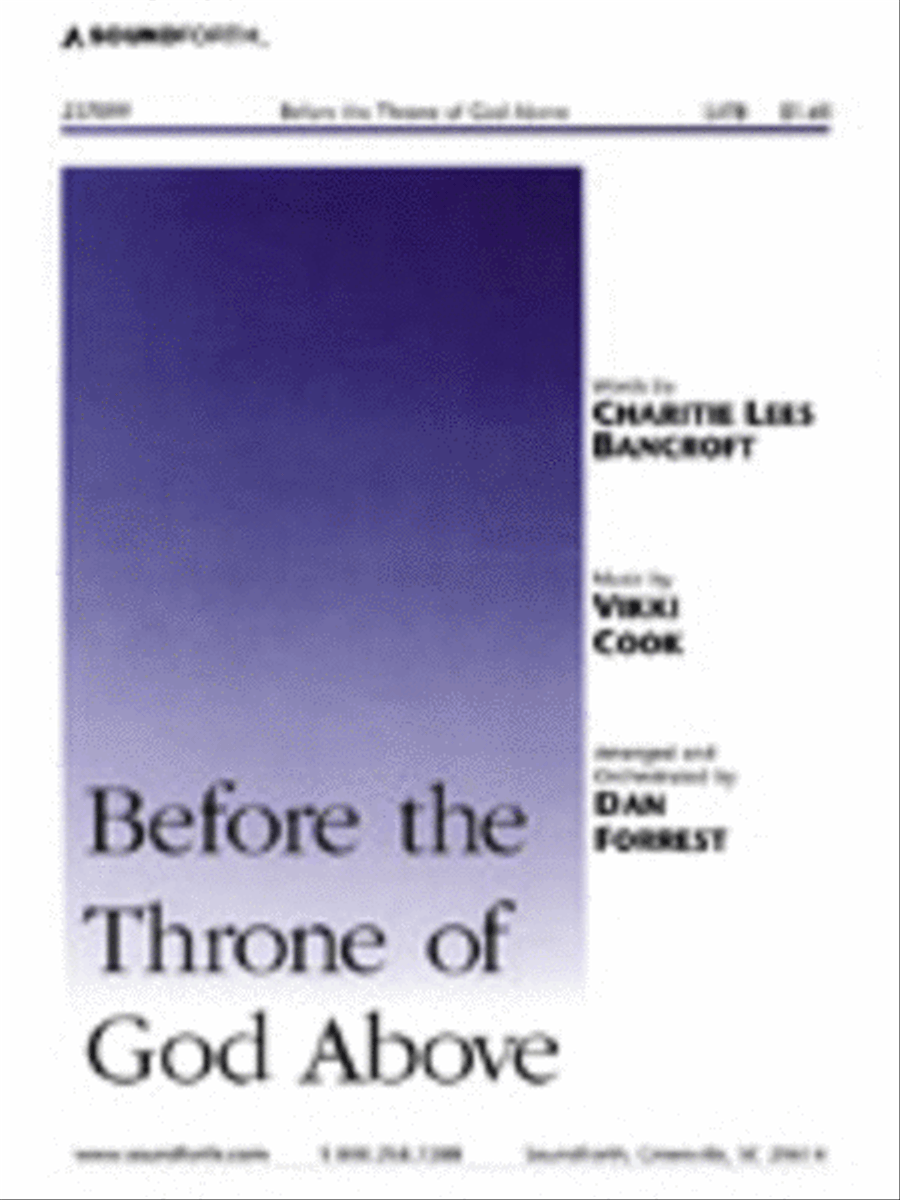 Before the Throne of God Above 4-Part scores gallery preview page 1