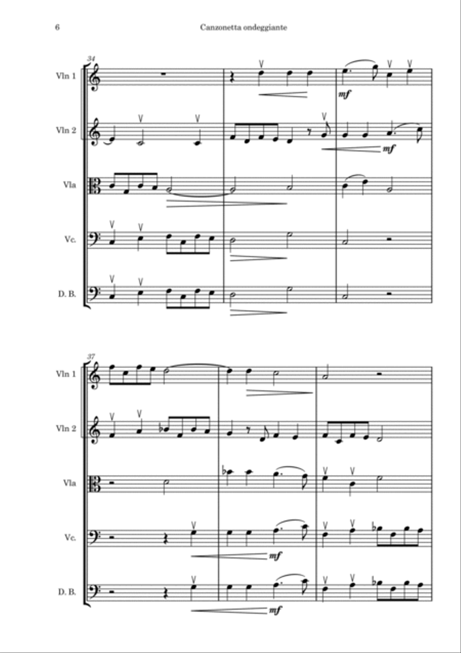 Gioseffo Guami - Canzonetta Ondeggiante String Orchestra scores gallery preview page 6
