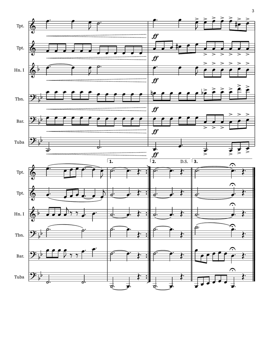 The Palms (Les Rameaux) Brass Ensemble scores gallery preview page 3