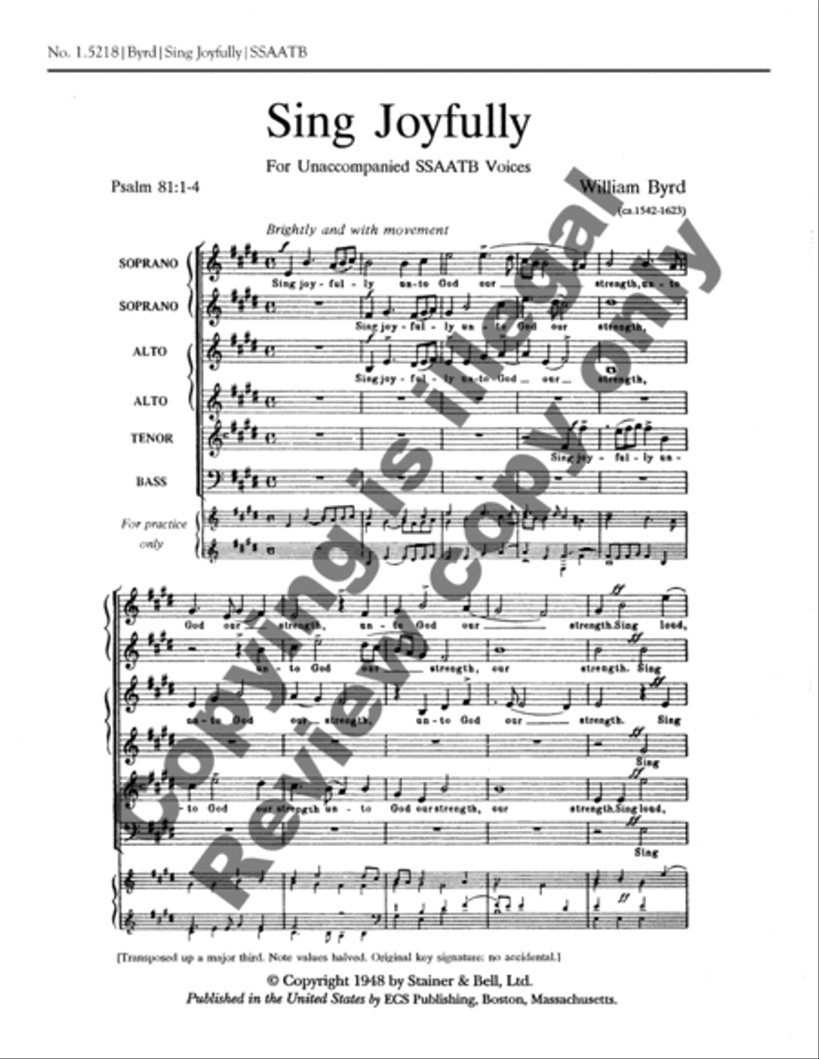 Sing Joyfully SSAATB scores gallery preview page 6