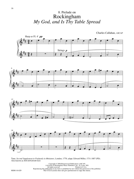 In Communion 40 Hymntune Meditations for Organ, Piano, or Keyboard by Charles E. Callahan Jr. Organ - Sheet Music