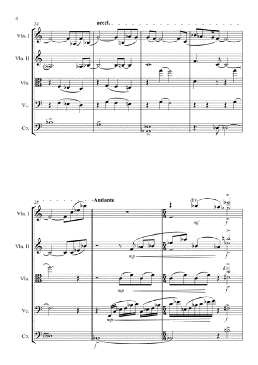 Pour la Tombe de Gustav Mahler String Orchestra scores gallery preview page 4