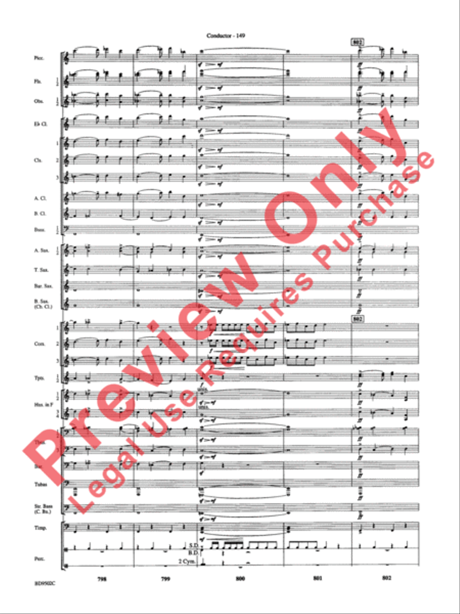 Symphony No. 3 for Band Concert Band scores gallery preview page 152