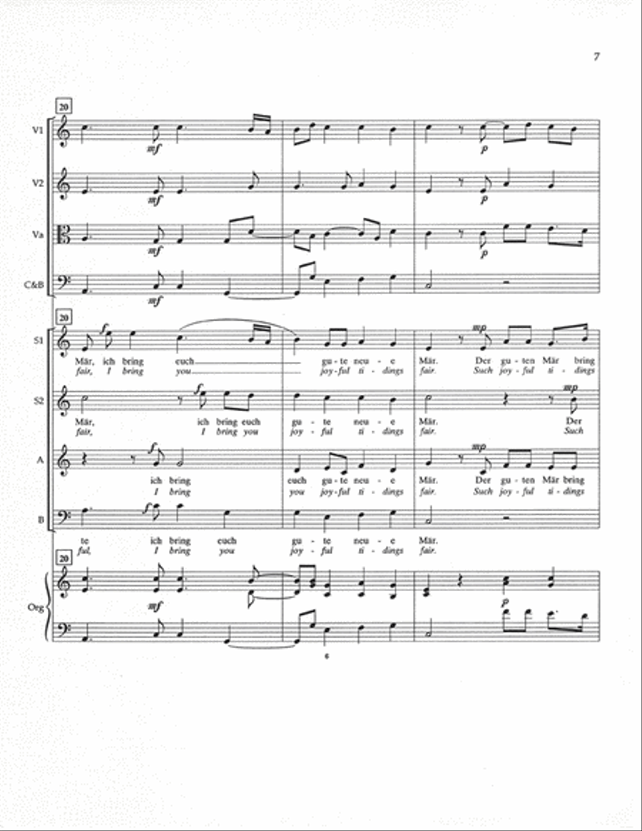 Vom Himmel Hoch (From Heav'n on High) (Full Score and Instrumental Parts) Choir scores gallery preview page 6