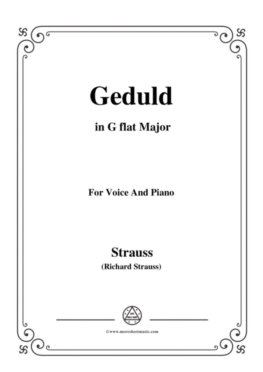 Richard Strauss-Geduld in G flat Major,for voice and piano image number null