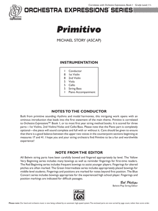 Book cover for Primitivo: Score