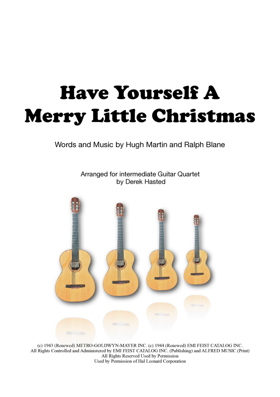 Have Yourself A Merry Little Christmas from MEET ME IN ST. LOUIS Guitar Ensemble scores gallery preview page 1