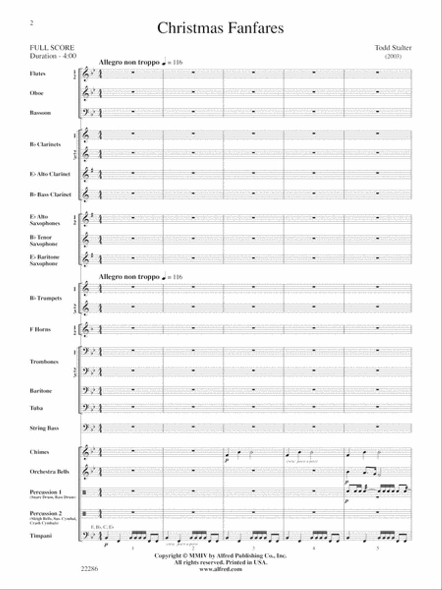 Christmas Fanfares: Score Concert Band scores gallery preview page 2