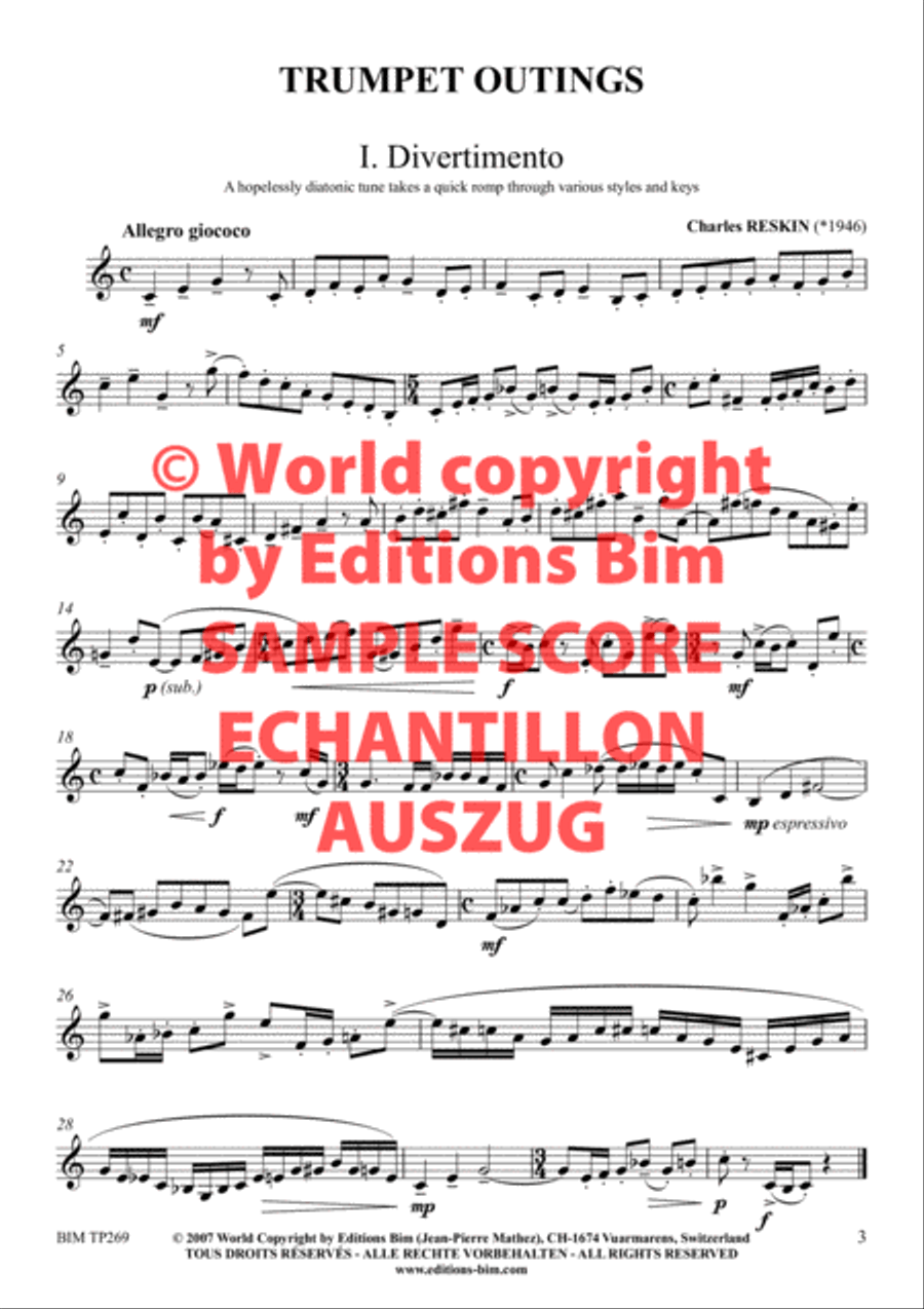 Advanced Trumpet Outings, Book 1 Trumpet scores gallery preview page 2