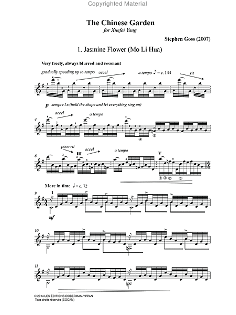 The Chinese Garden The Chinese Garden Classical Guitar scores gallery preview page 2