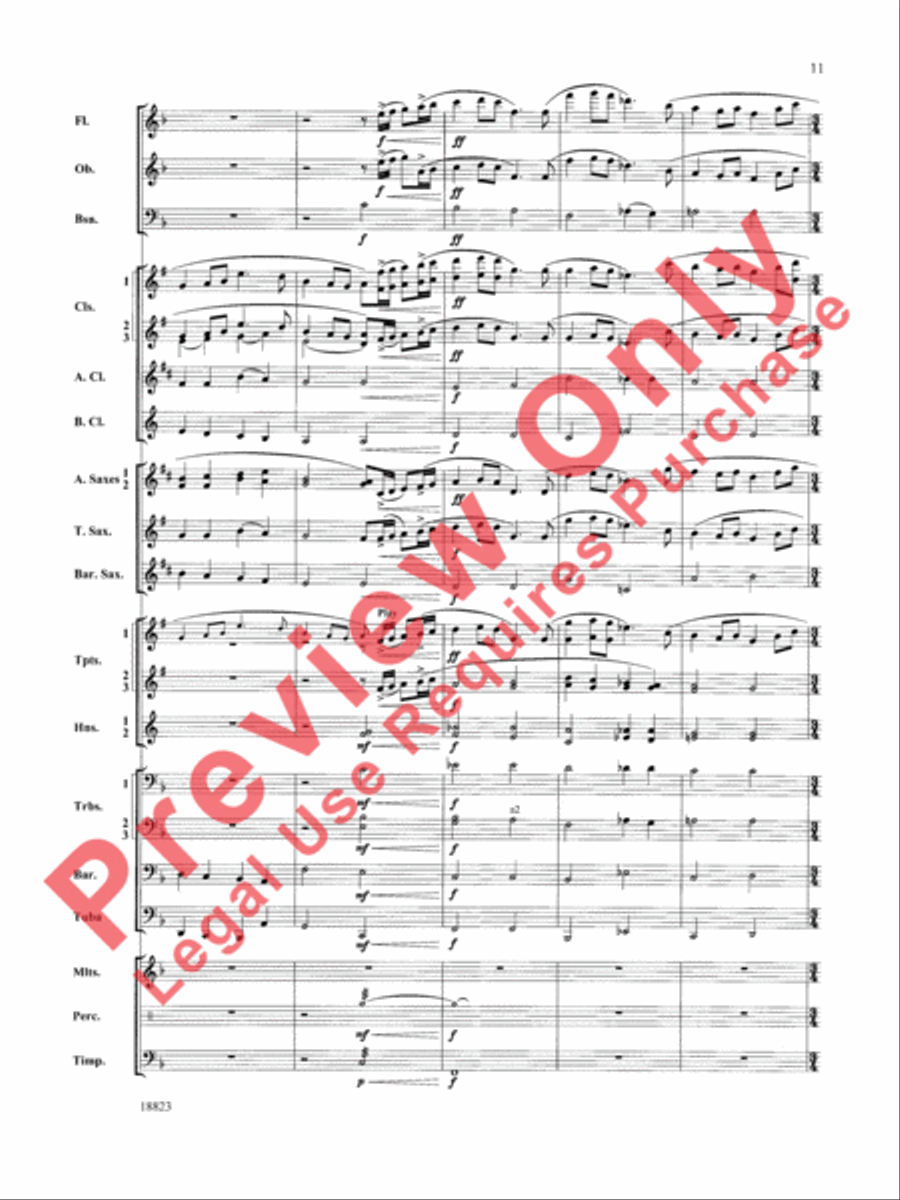 An Irish Ayre for Winds Concert Band scores gallery preview page 12
