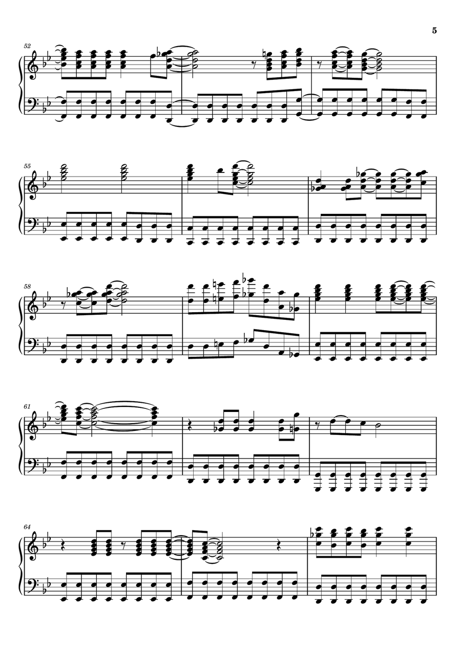 It's Raining Men Piano Solo scores gallery preview page 5