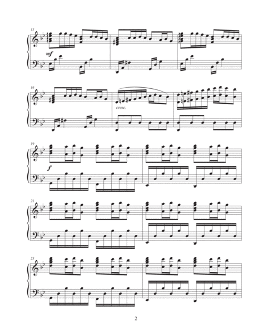 Carol of the Bells (epic advanced piano) Piano Solo scores gallery preview page 2