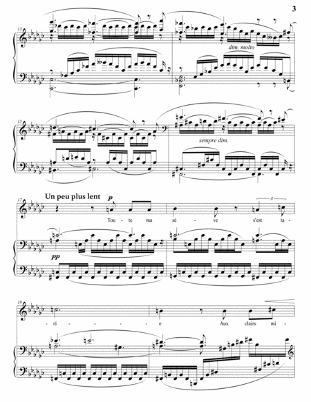DUPARC: Testament (transposed to E-flat minor)