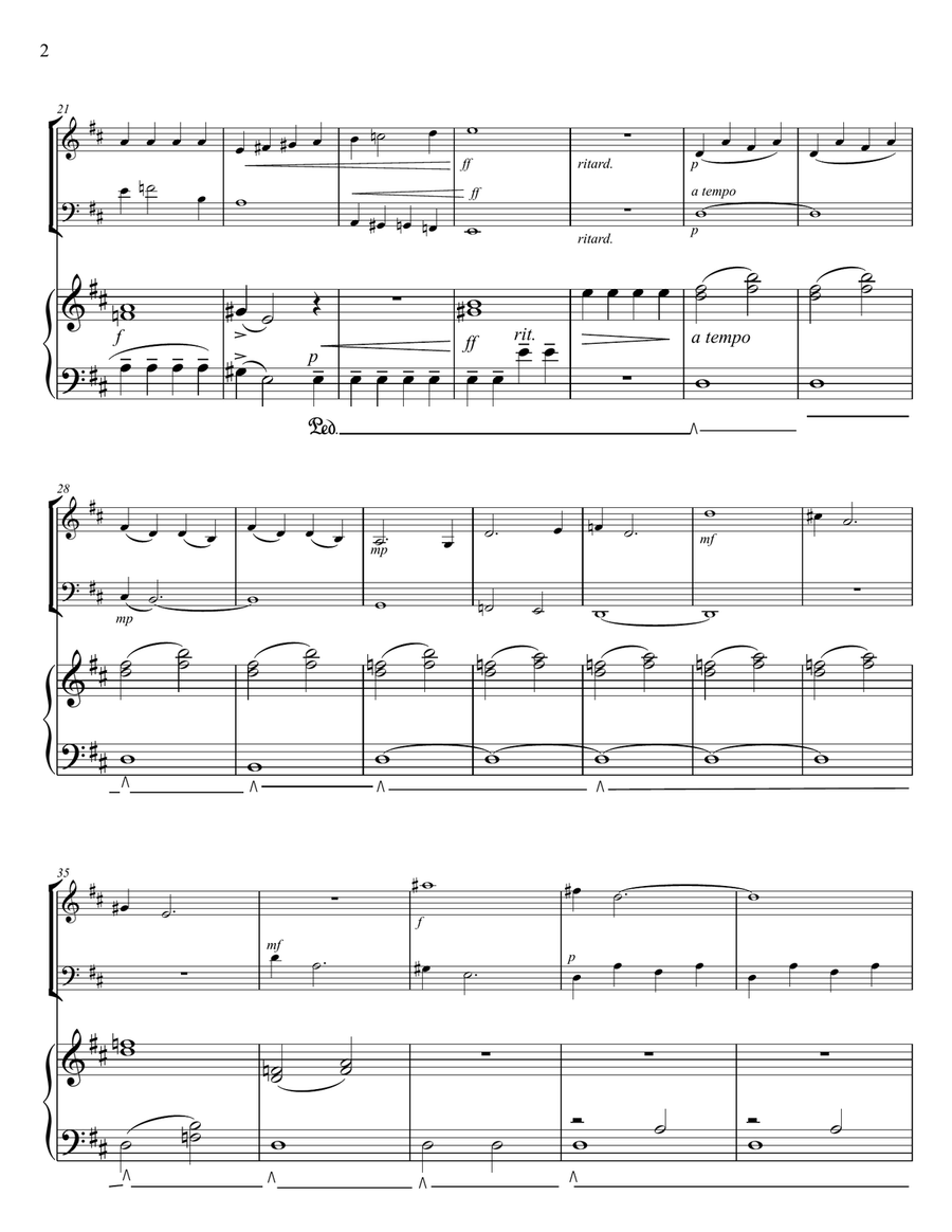 Desert Echoes for Beginning Piano Trio Piano Trio scores gallery preview page 2