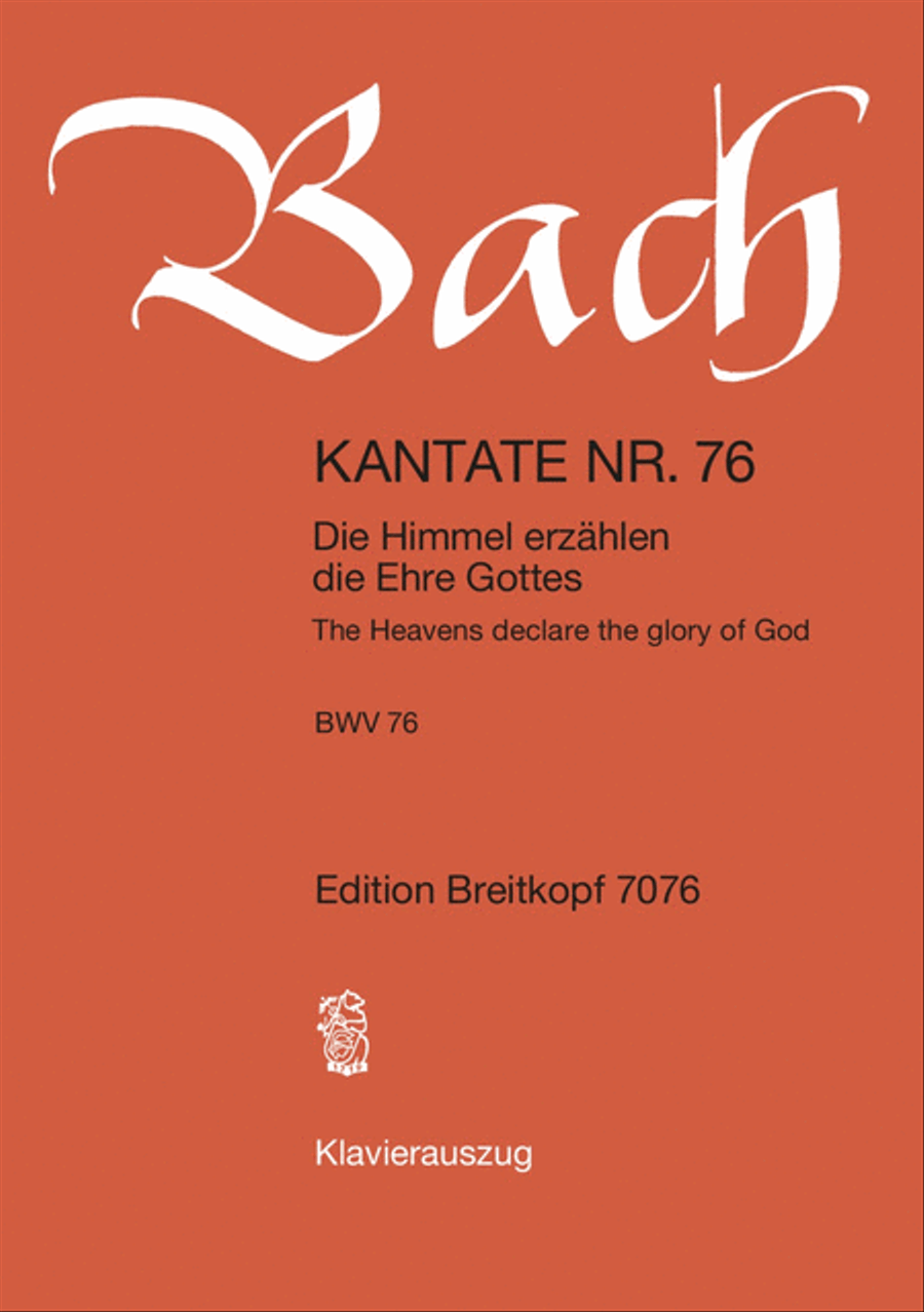 Cantata BWV 76 “The Heavens declare the glory of God” 4-Part scores gallery preview page 1