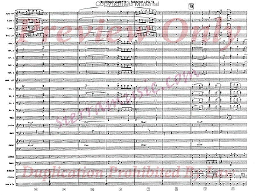 El Congo Valiente Jazz Ensemble scores gallery preview page 11