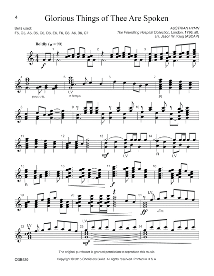 All Praise to Thee, Volume 1 Handbell Choir scores gallery preview page 2