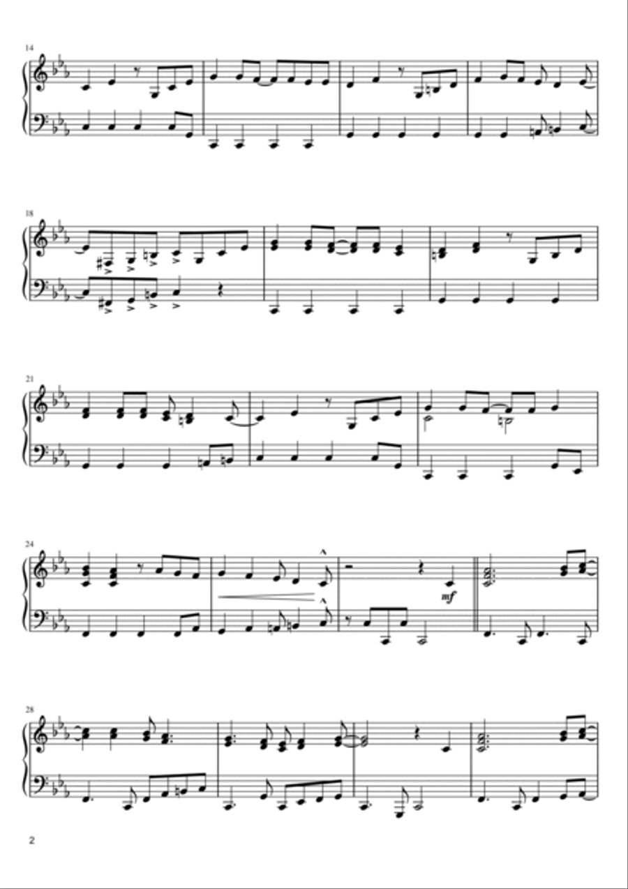 Moonlight Densetsu Piano Solo scores gallery preview page 2