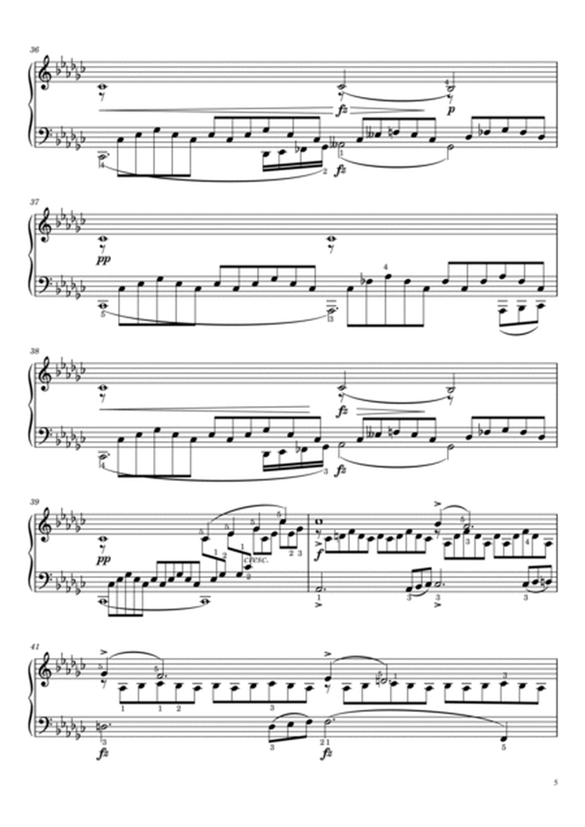 Schubert,Impromptu D.899 Op.90 No.3 in G♭ Major,For Piano Solo,With Fingering image number null