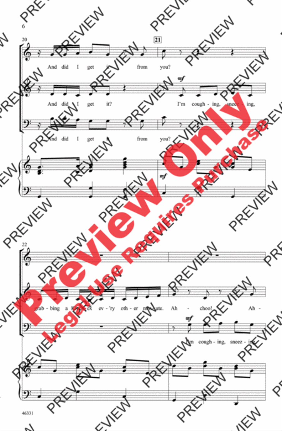 The Flu Fugue The Flu Fugue SAB scores gallery preview page 6