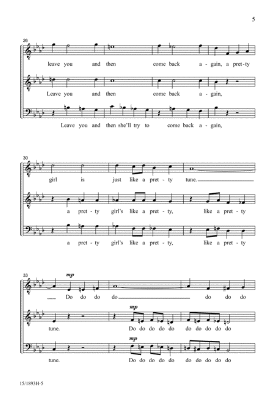 A Pretty Girl is Like a Melody TTB scores gallery preview page 5