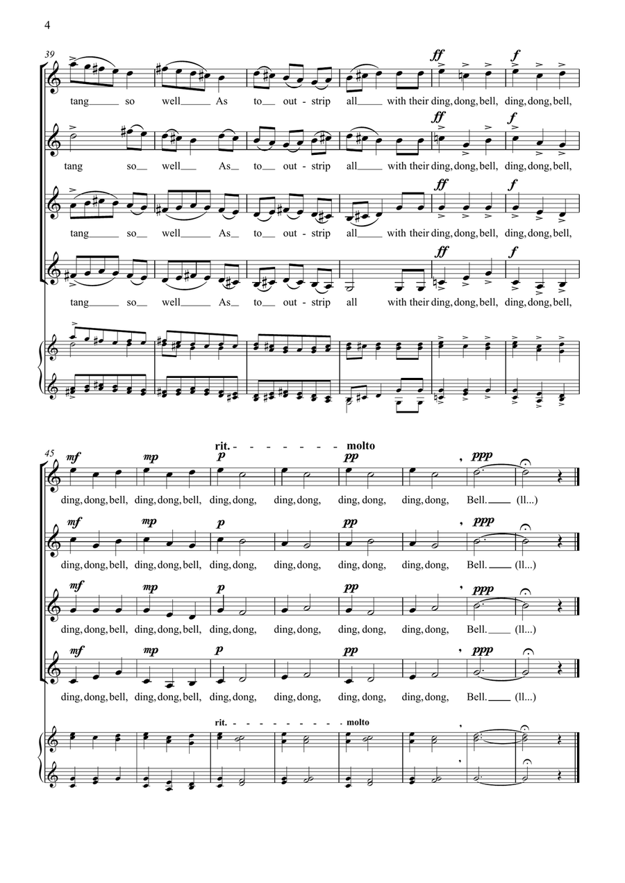 A Bunyan Garland, for SSAA choir unaccompanied SSAA scores gallery preview page 4