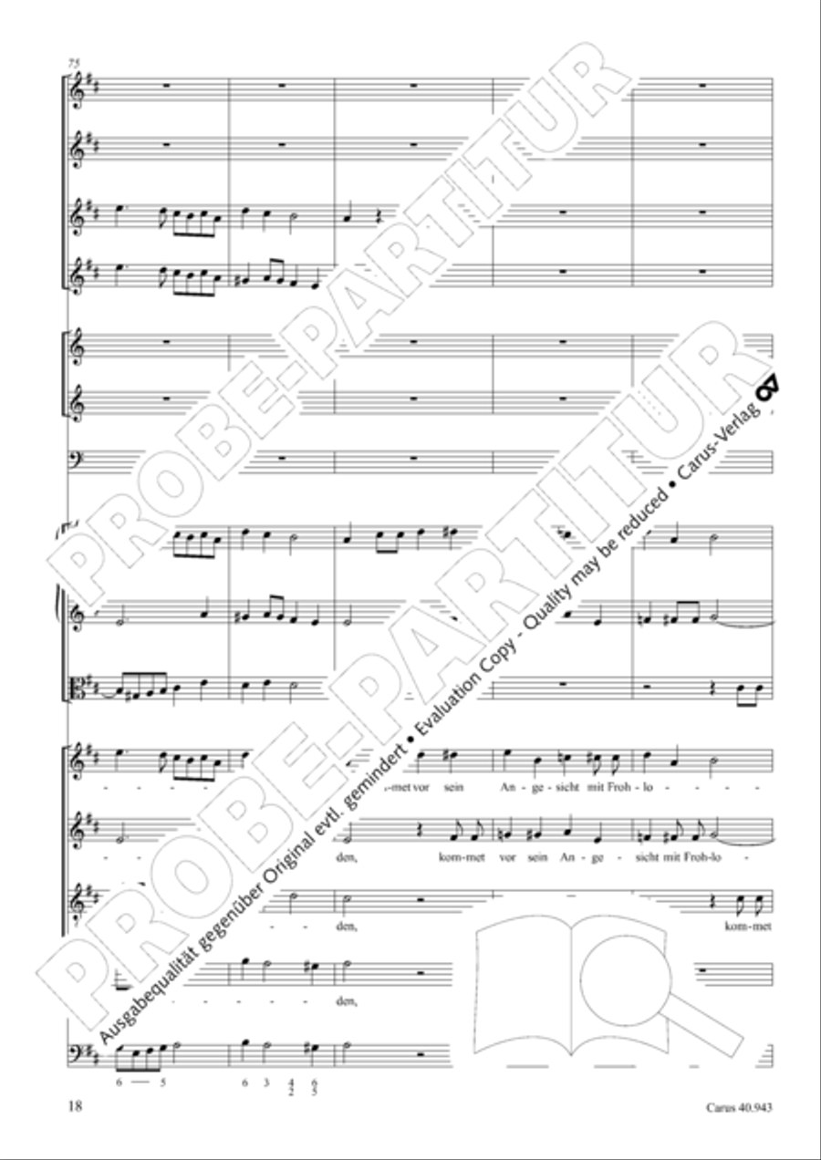 Shout to the Lord, all the earth (Jauchzet dem Herrn, alle Welt) 4-Part scores gallery preview page 25