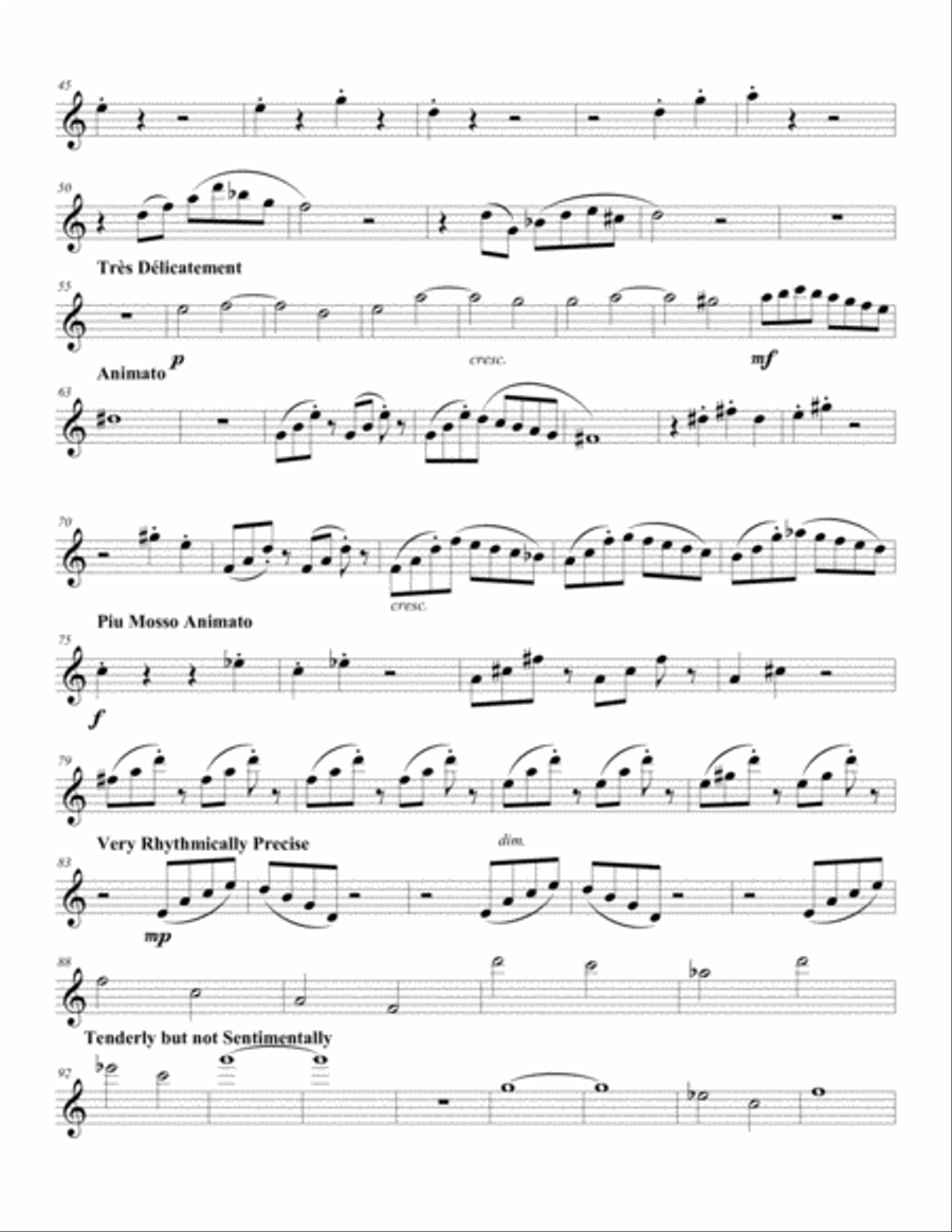 Three Meditations on a Riff for Wind Trio Woodwind Trio scores gallery preview page 3
