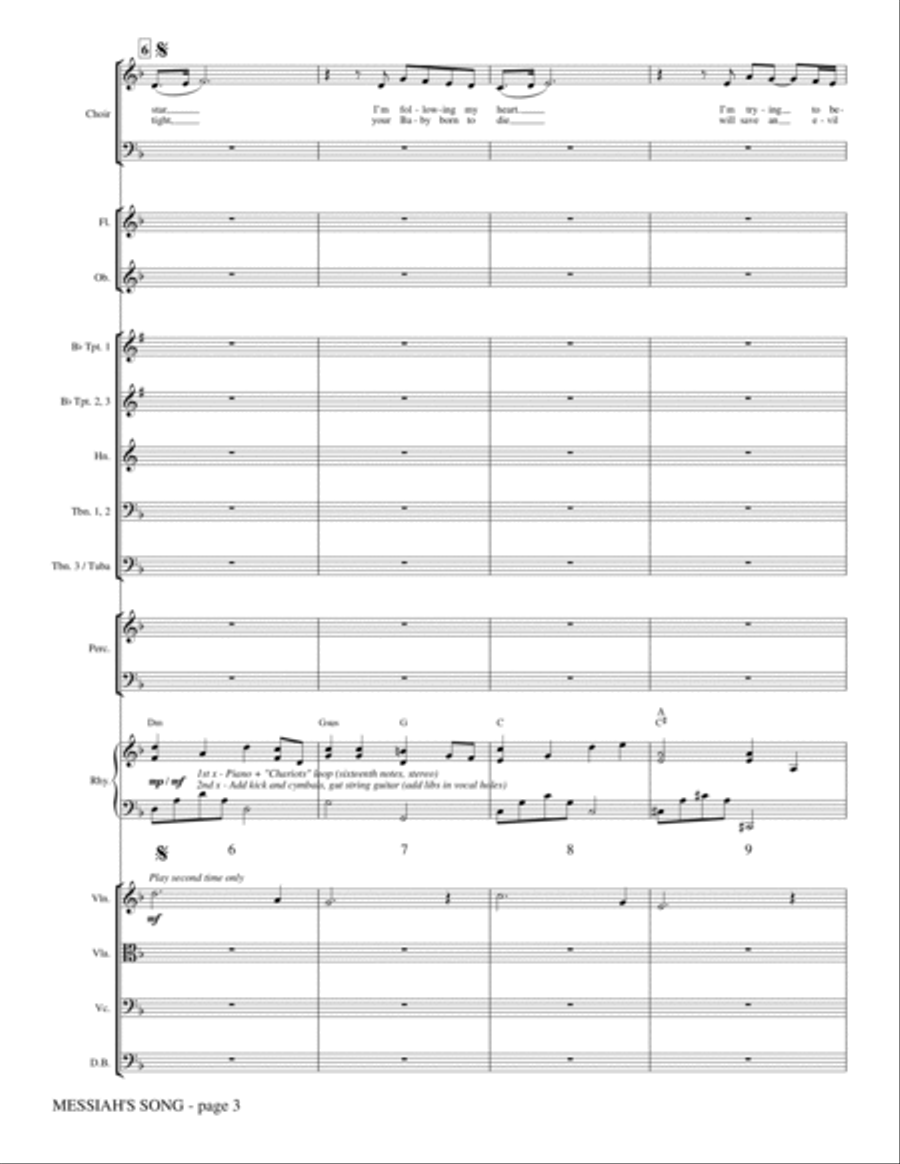 Messiah's Song - Full Score Choir scores gallery preview page 2