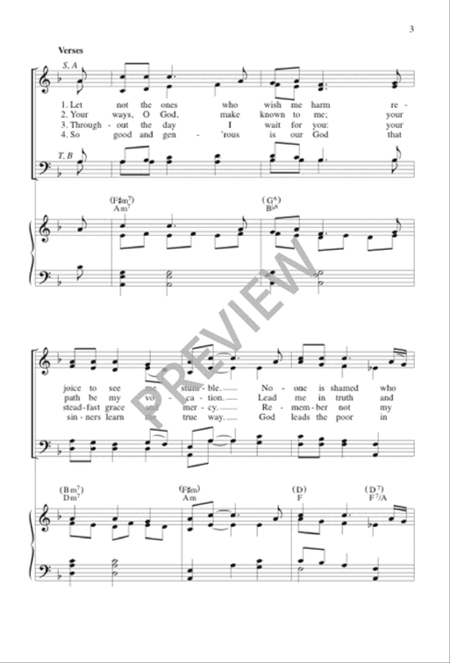 To You, O God 4-Part scores gallery preview page 3
