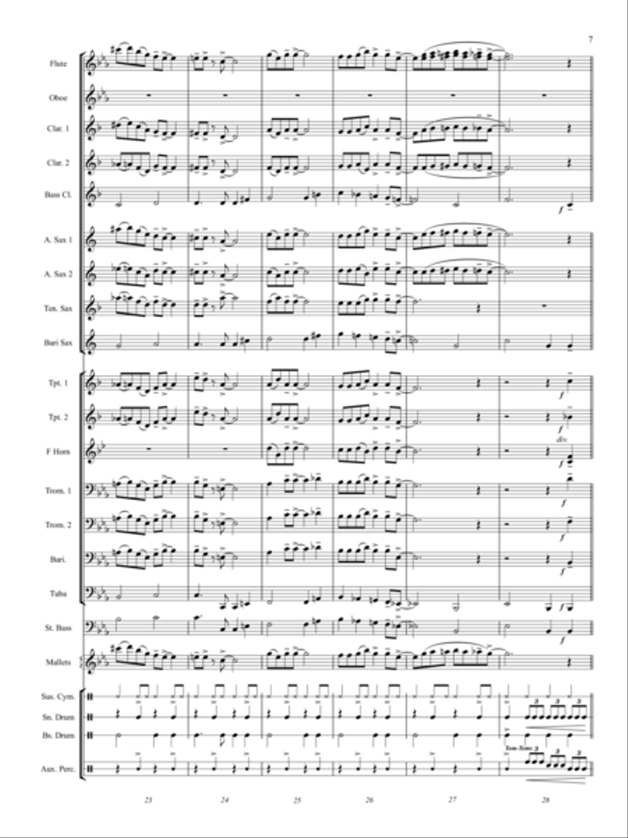Barnyard Blues Concert Band scores gallery preview page 6