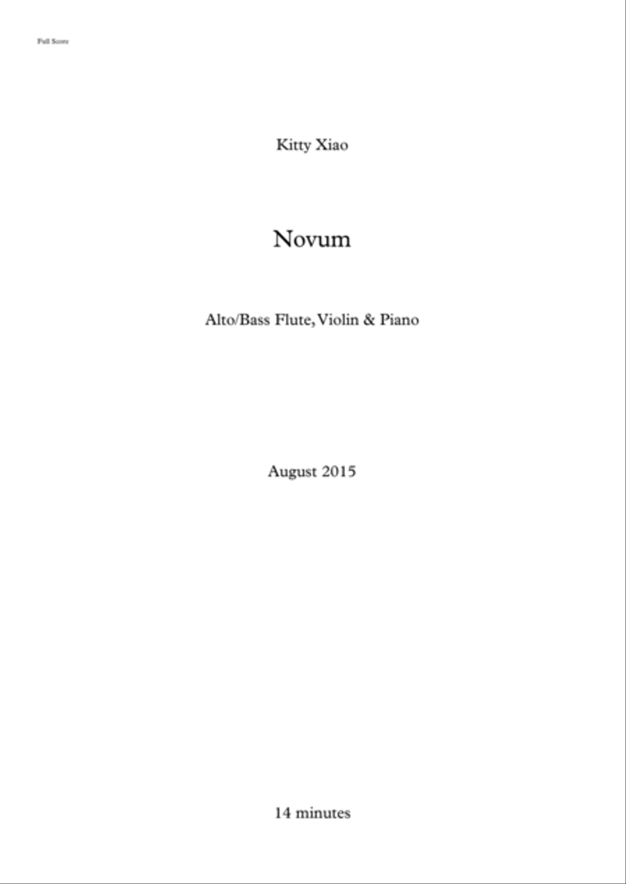 Novum Novum Small Ensemble scores gallery preview page 1