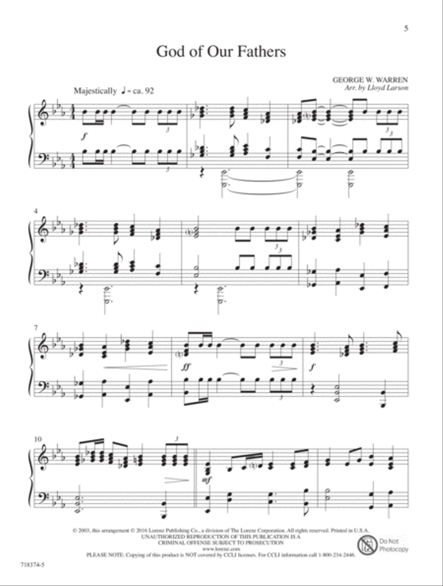 In God We Trust Piano Solo scores gallery preview page 5