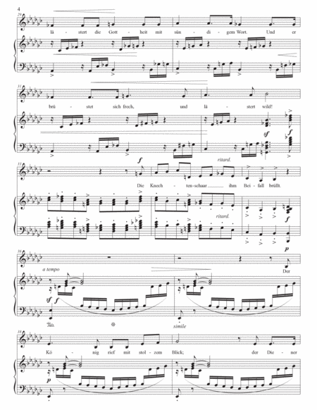SCHUMANN: Belsatzar, Op. 57 (transposed to E-flat minor)