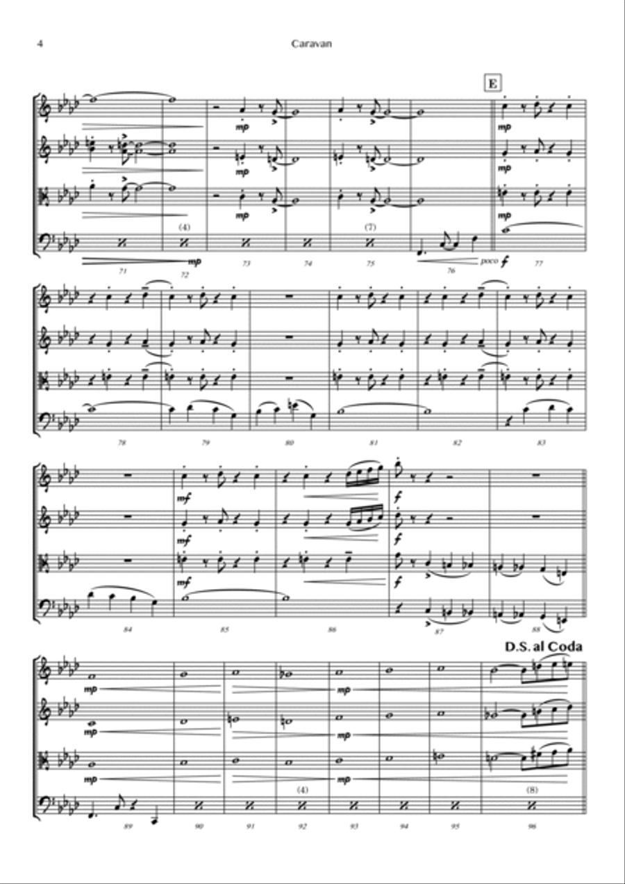 Caravan String Quartet scores gallery preview page 4
