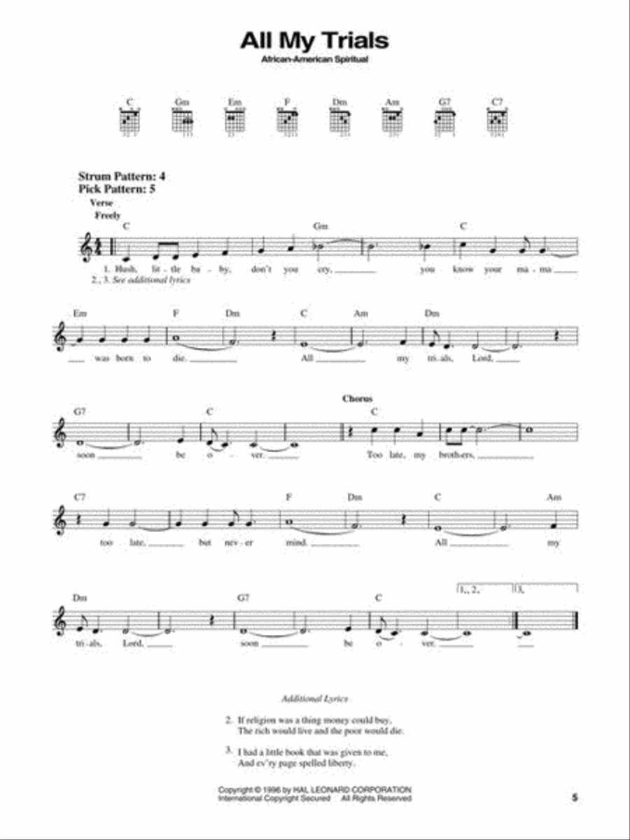 The Folksongs Book The Folksongs Book Acoustic Guitar scores gallery preview page 5