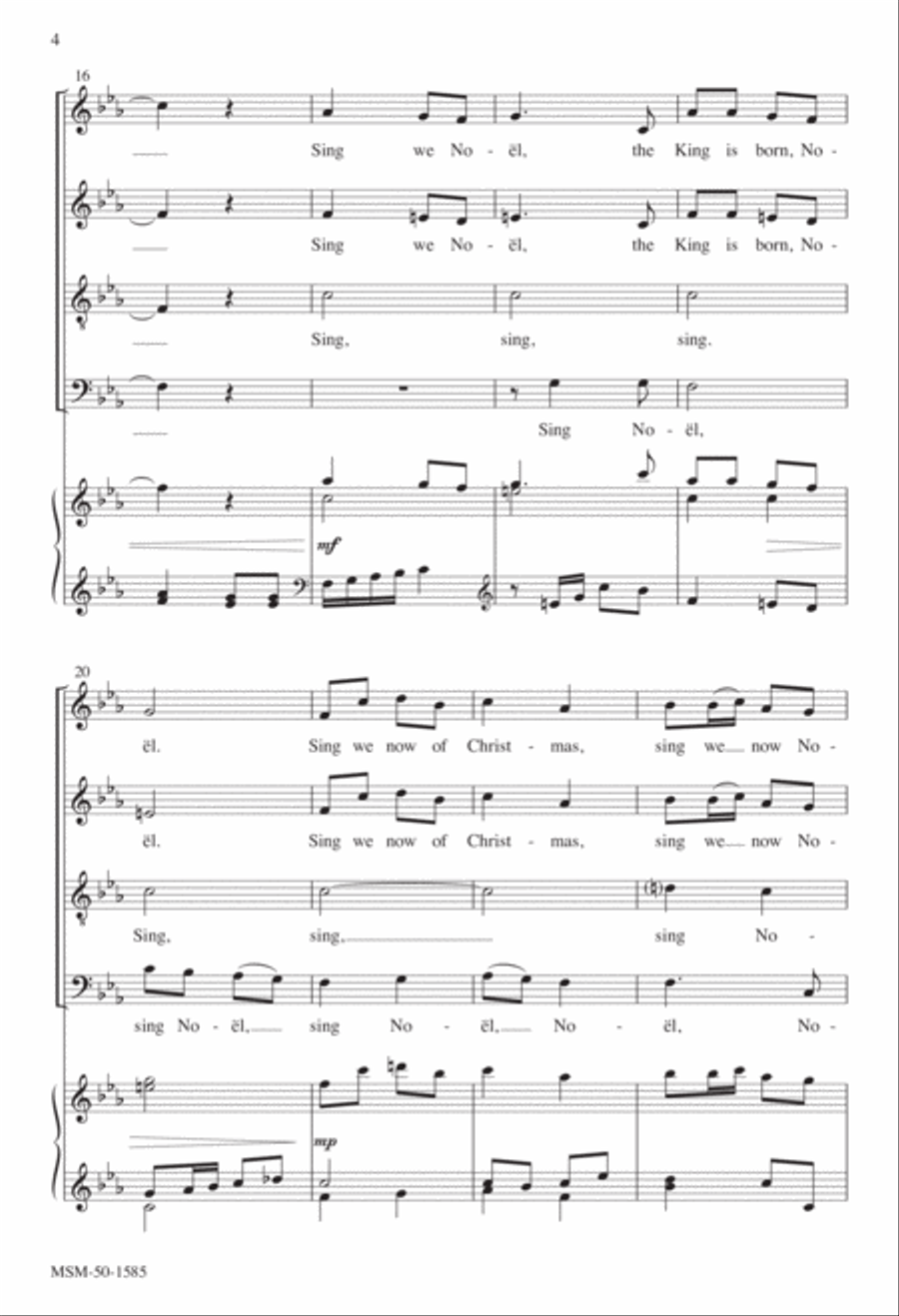 Sing We Now of Christmas 4-Part scores gallery preview page 4