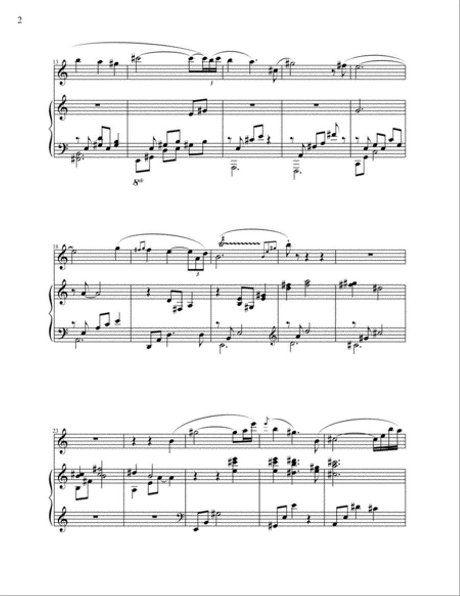 Elegy • Flute + Piano Flute Solo scores gallery preview page 4