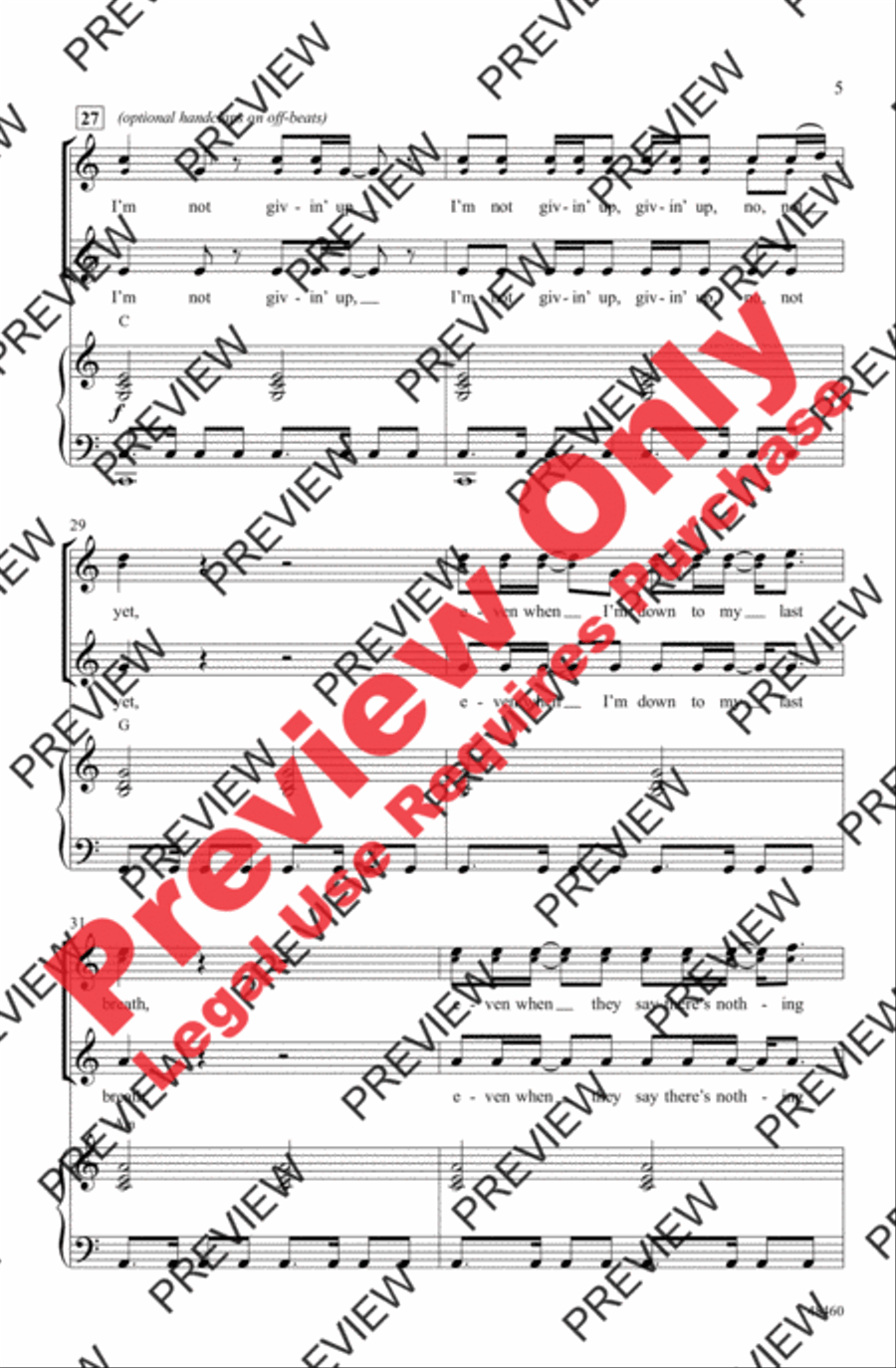 Don't Give Up on Me 2-Part scores gallery preview page 5