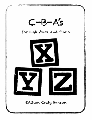 Book cover for C-B-A's for High Voice and Piano