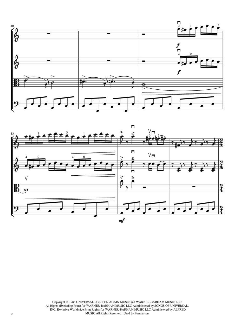 Beetlejuice (main Theme) Beetlejuice (main Theme) String Quartet scores gallery preview page 4