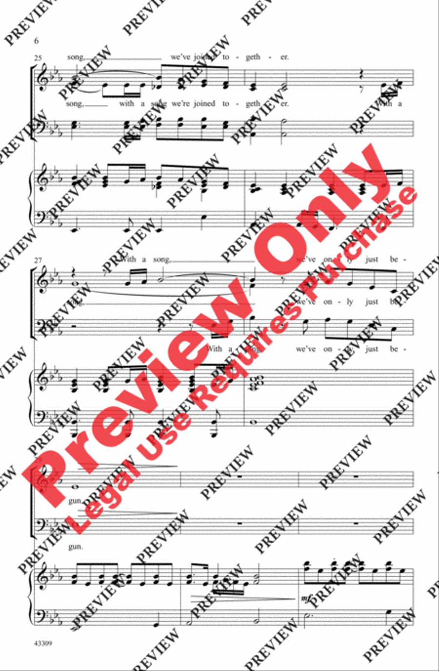 With a Song - SoundTrax CD (CD only) Choir scores gallery preview page 6