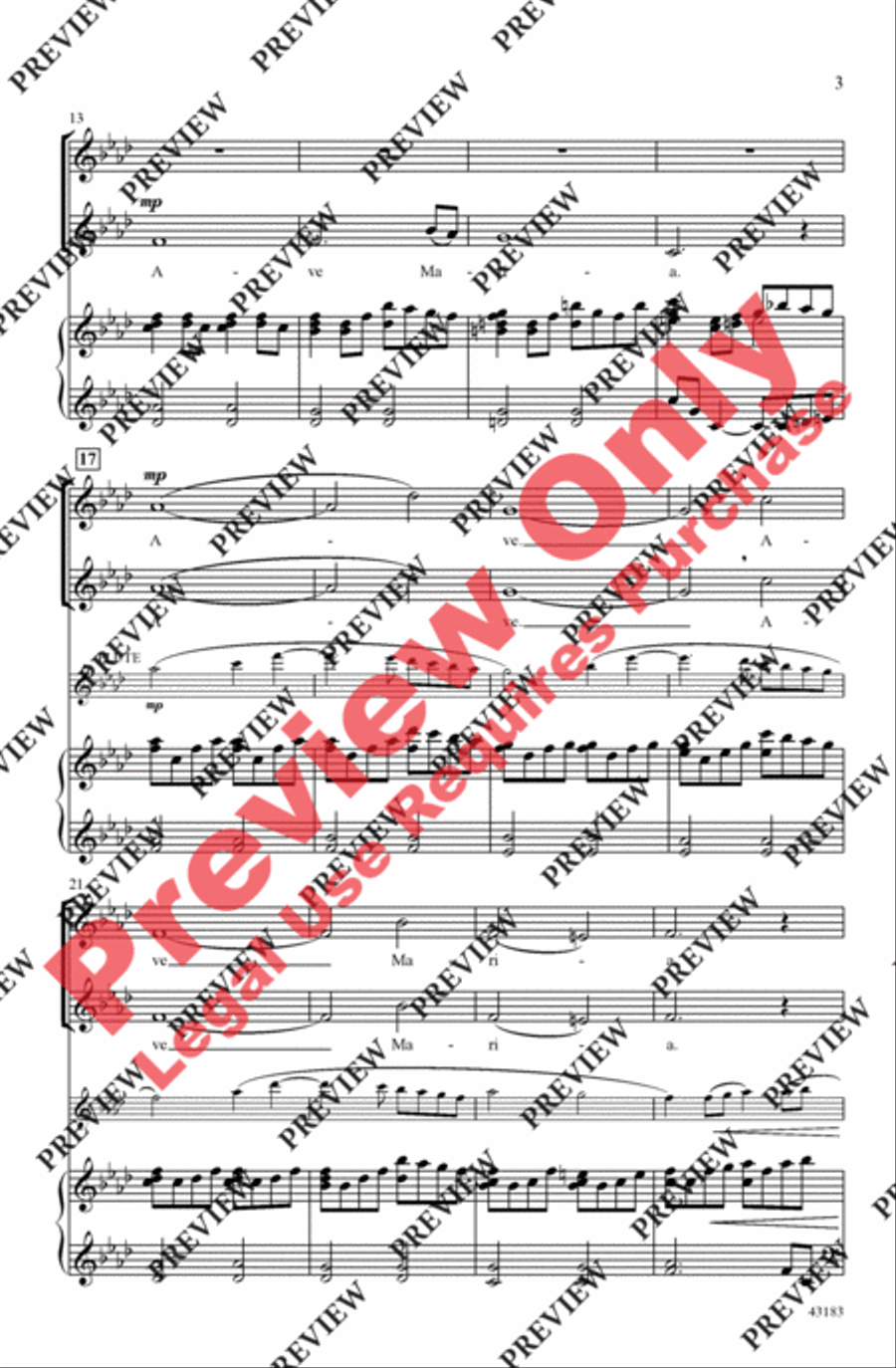 Ave Maria Women's Choir scores gallery preview page 3